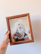 Etched Floral Mirror