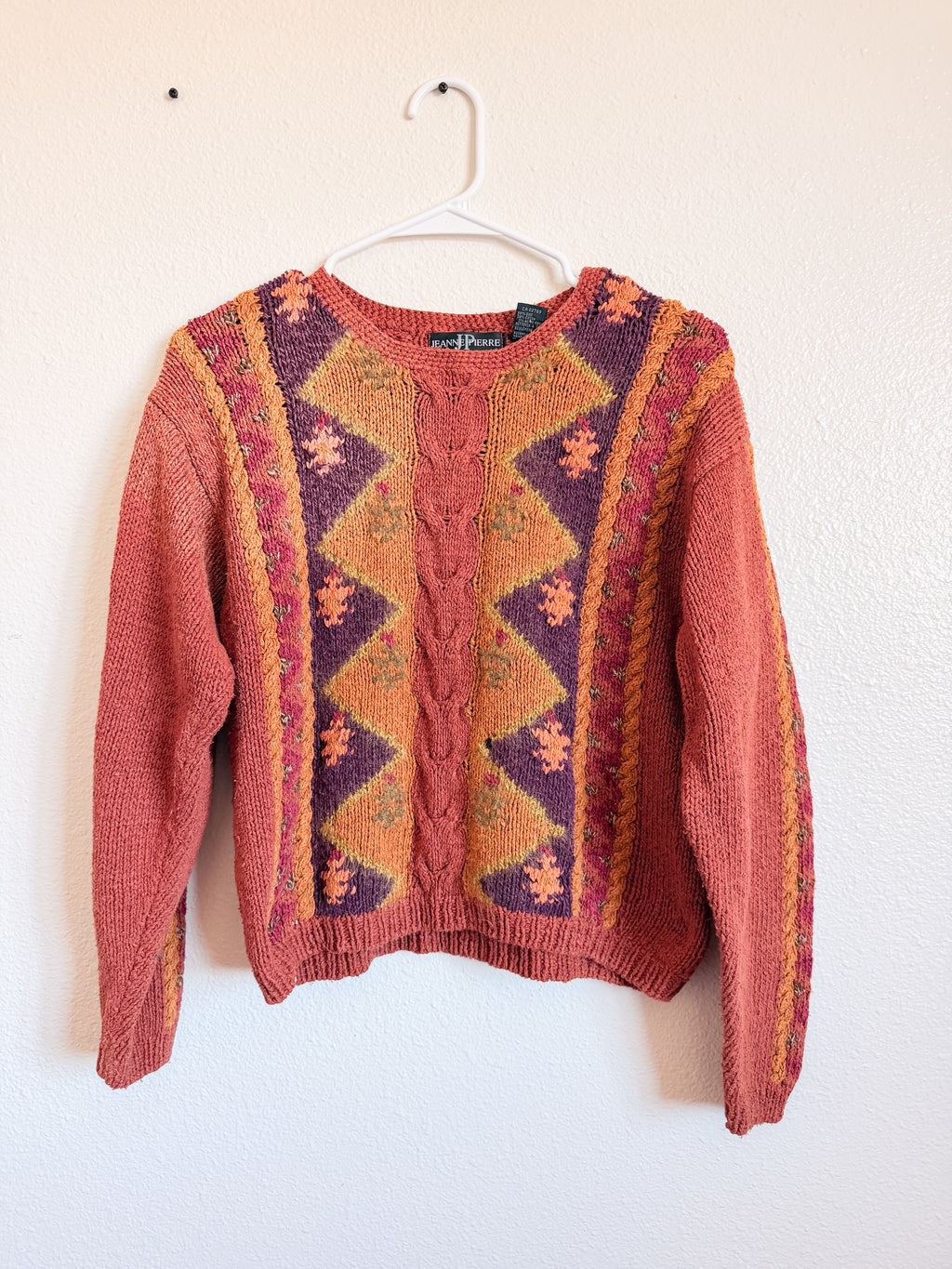 Geometric Knit Sweater - Size M