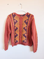 Geometric Knit Sweater - Size M