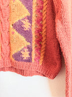 Geometric Knit Sweater - Size M