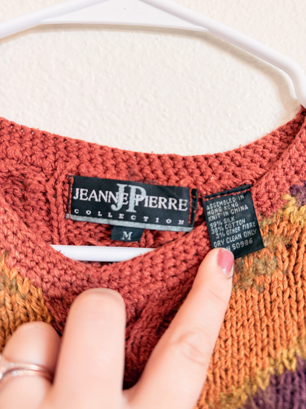 Geometric Knit Sweater - Size M