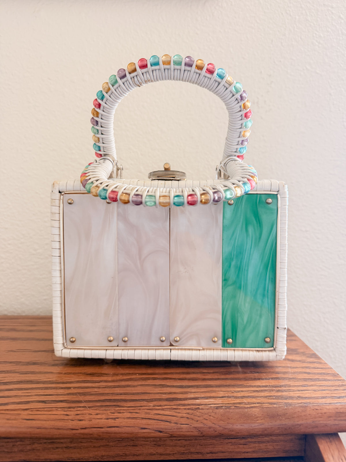 Wicker Beaded Purse
