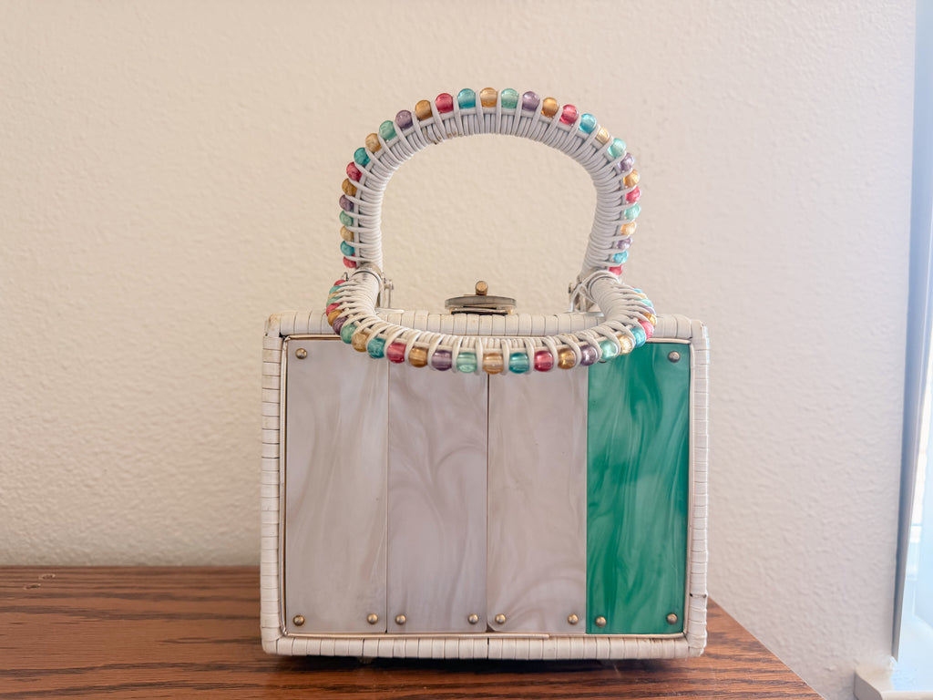 Wicker Beaded Purse