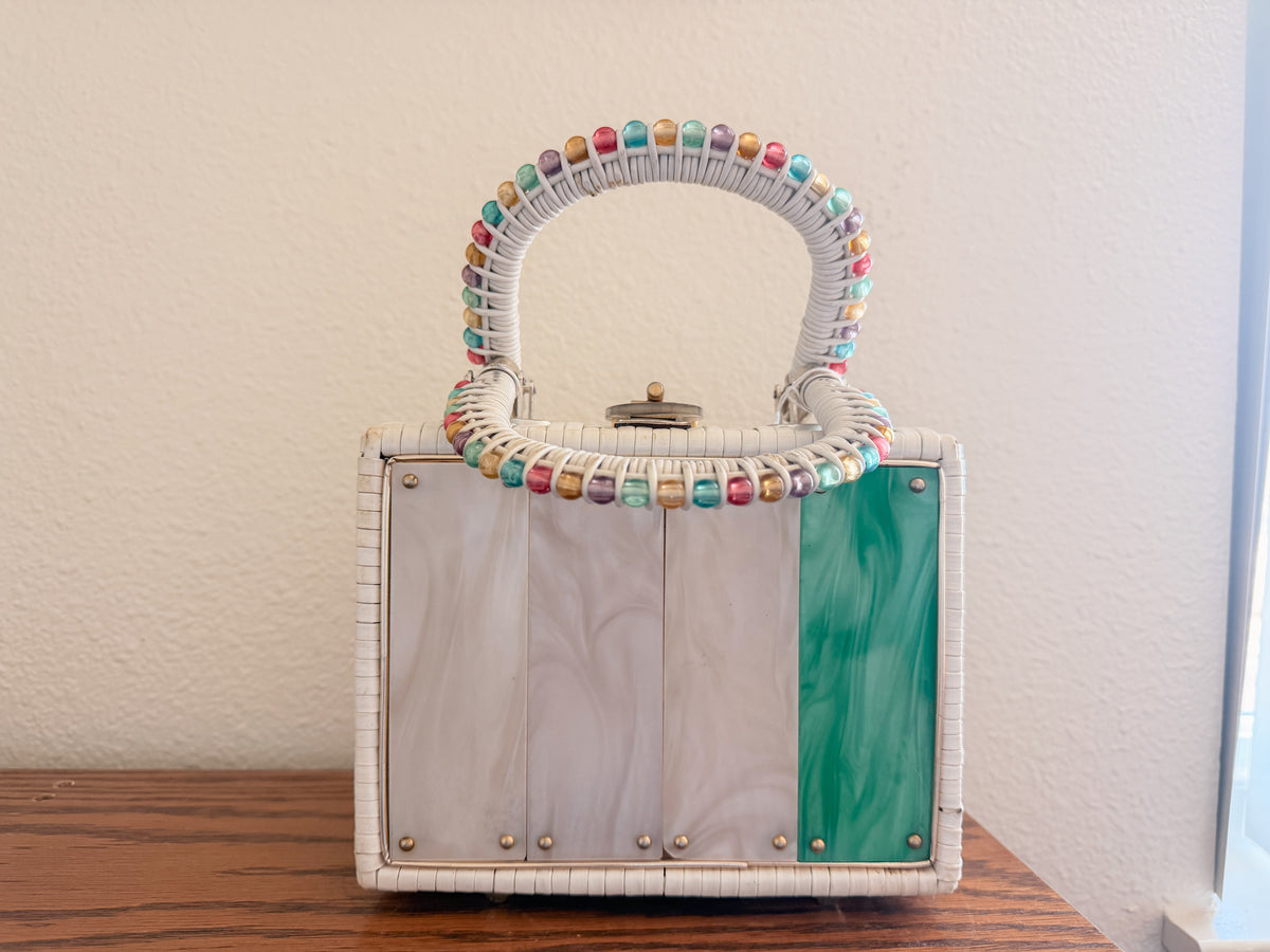 Wicker Beaded Purse