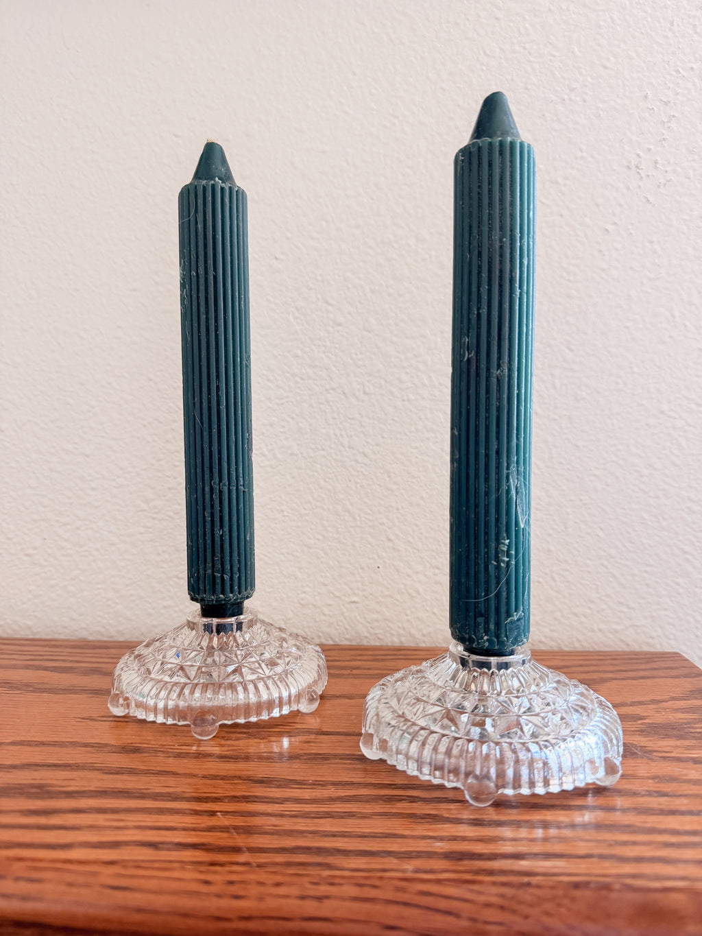 Clear Glass Candle Holders