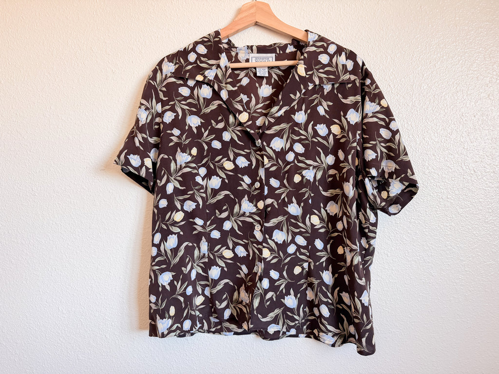 Silk Tulip Blouse - Size 16W