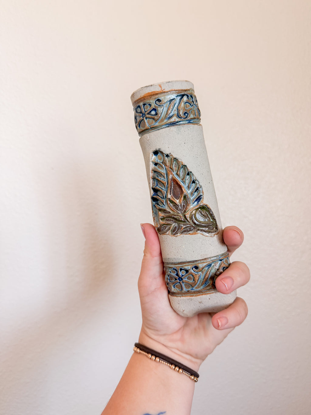 Folk Art Wall Vase