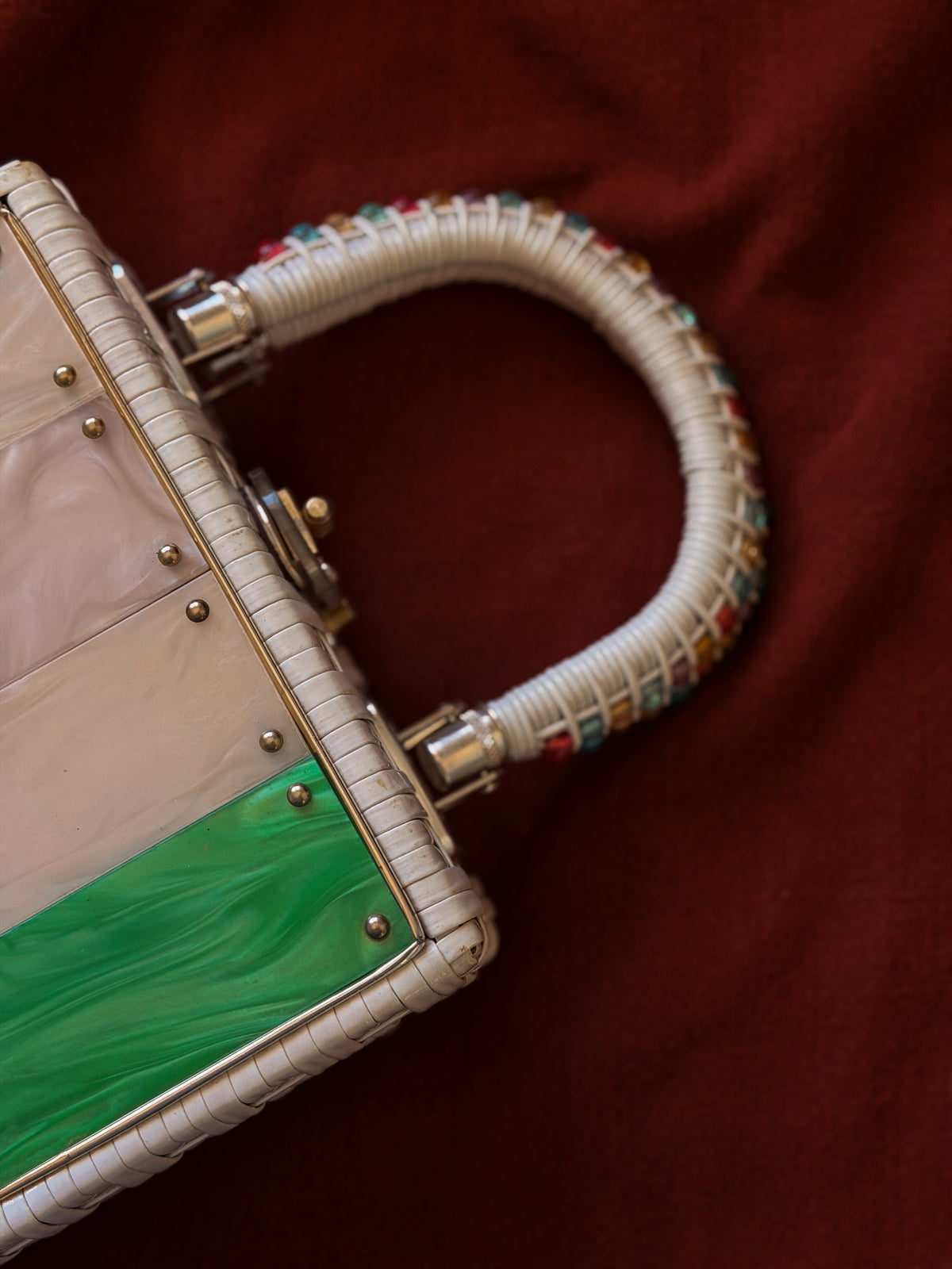 Wicker Beaded Purse