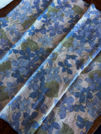 Vintage Blue Floral Cloth Napkins - Set of 10