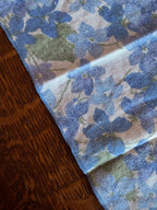Vintage Blue Floral Cloth Napkins - Set of 10