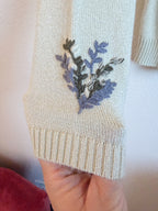 Sage Green Embroidered Cardigan - Size PS