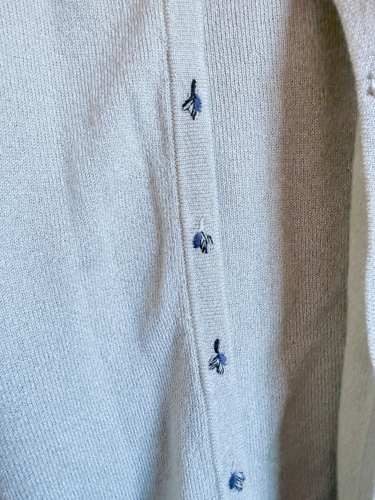Sage Green Embroidered Cardigan - Size PS
