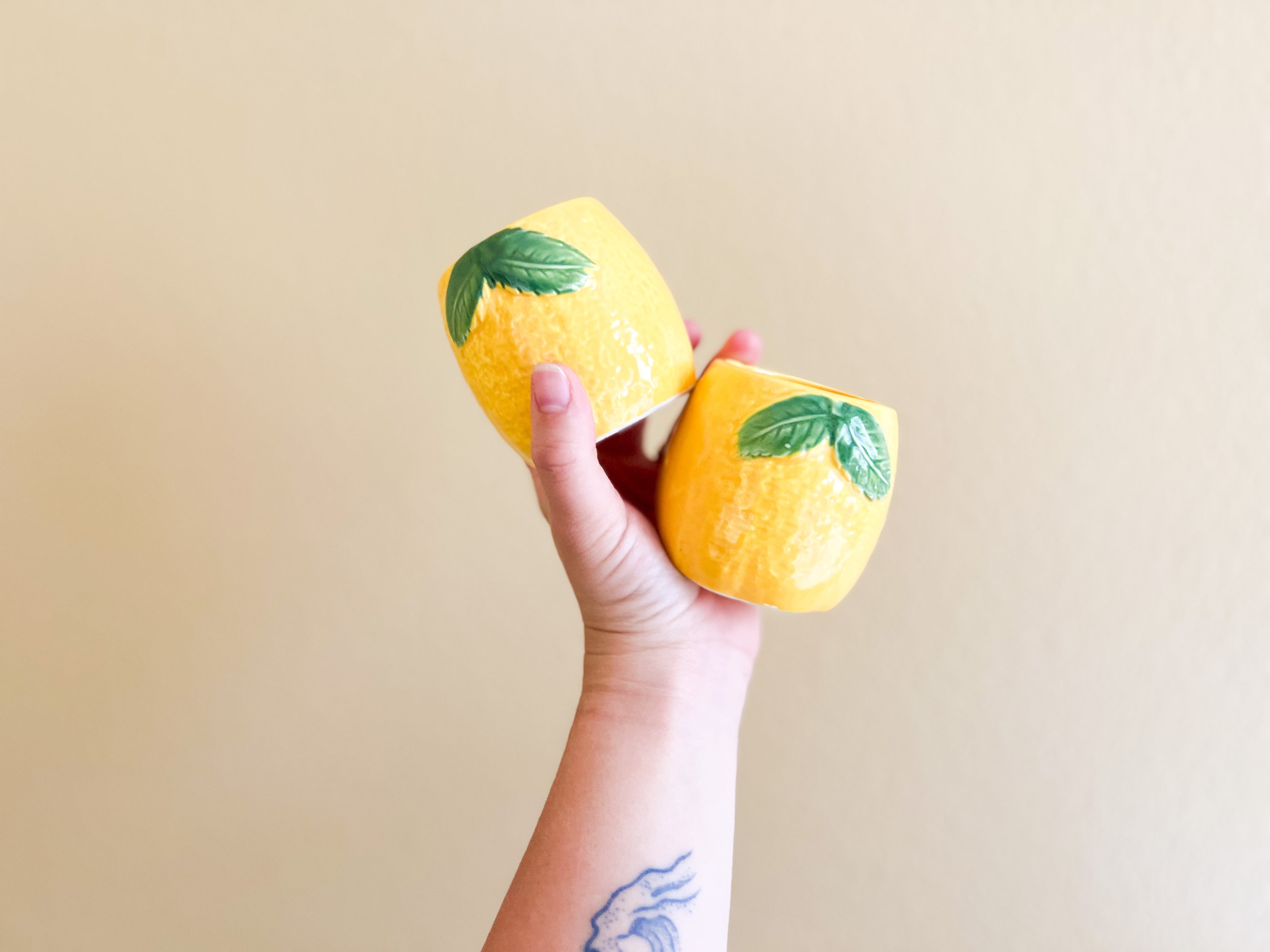 Pair of Little Lemon Cups