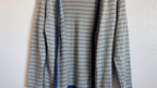 Grey and Blue Striped Cardigan