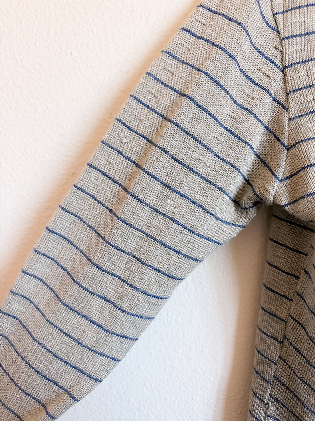 Grey and Blue Striped Cardigan