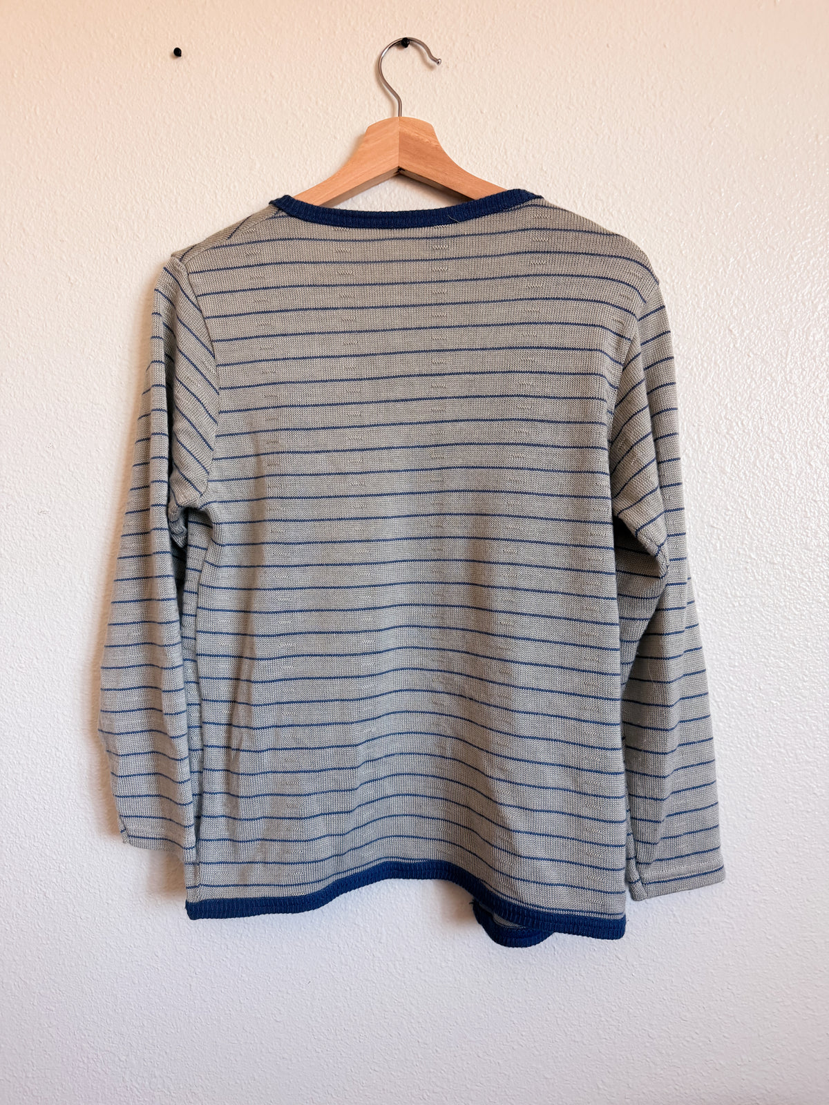 Grey and Blue Striped Cardigan