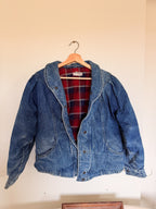 Vintage Insulated Denim Jacket - Size L