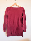 Red Boatneck Sweater - Size S