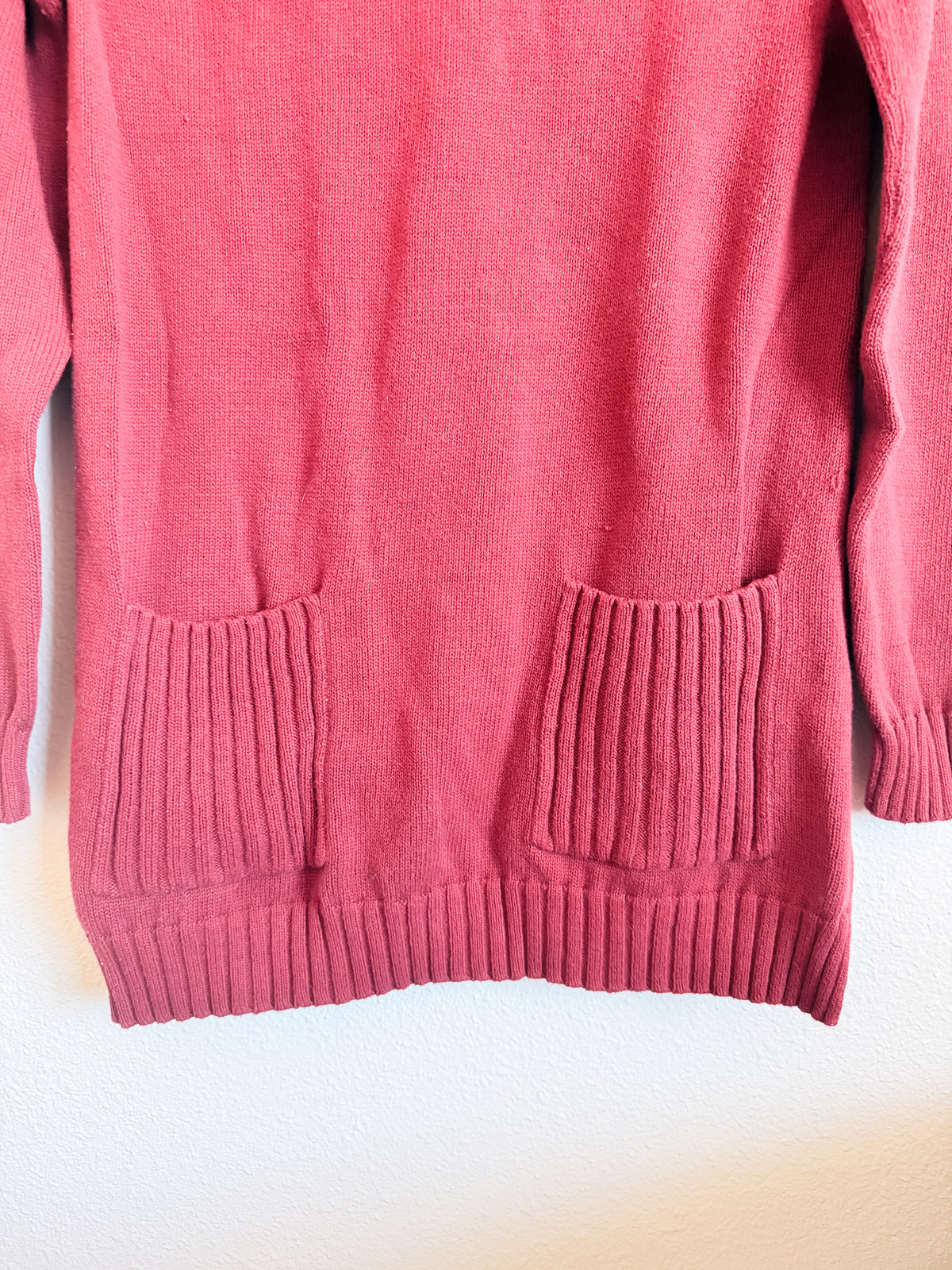 Red Boatneck Sweater - Size S