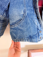 Vintage Insulated Denim Jacket - Size L
