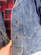 Vintage Insulated Denim Jacket - Size L
