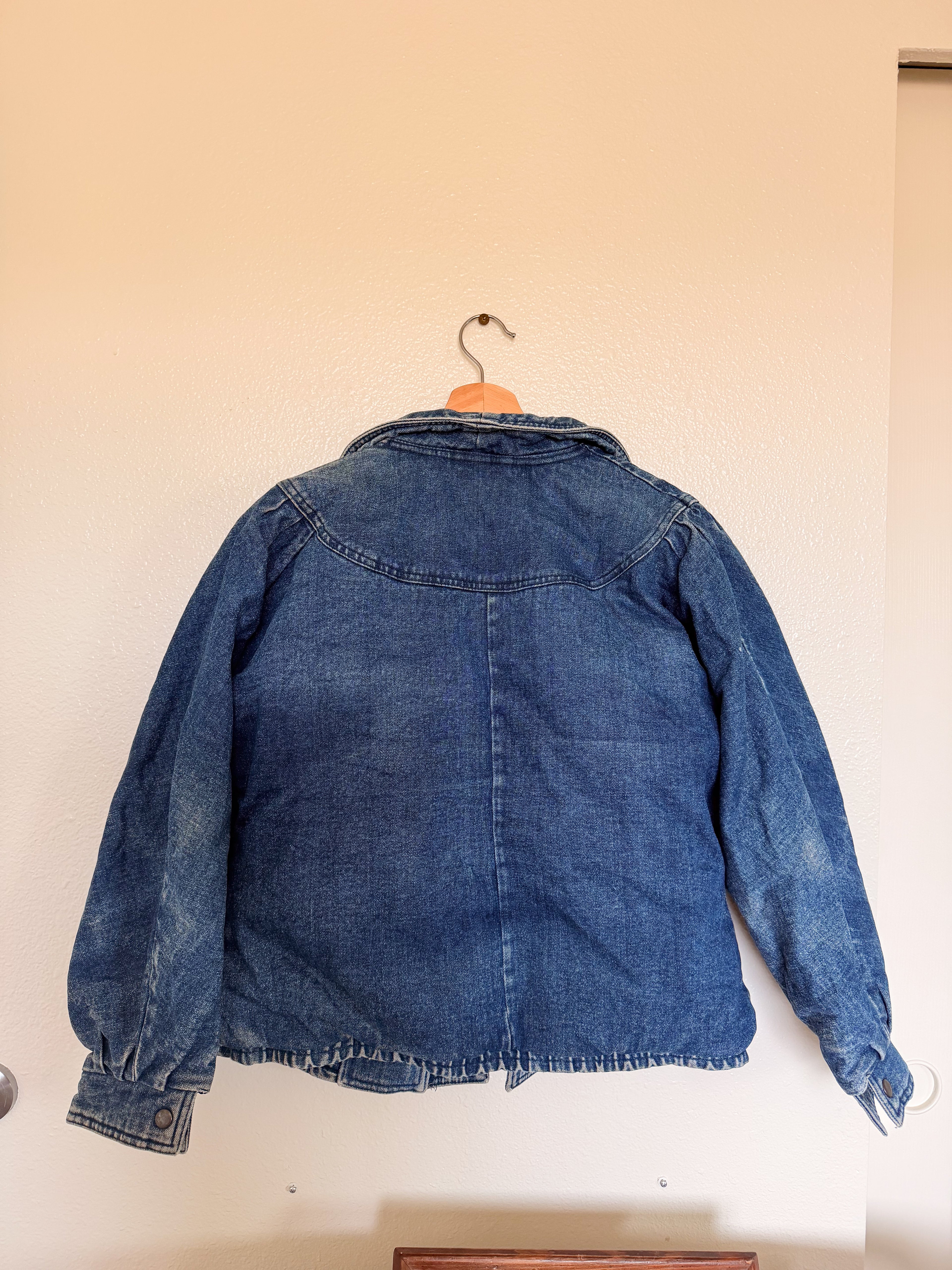 Vintage Insulated Denim Jacket - Size L