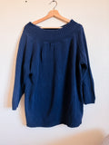 Navy Blue Boatneck Sweater - Size L