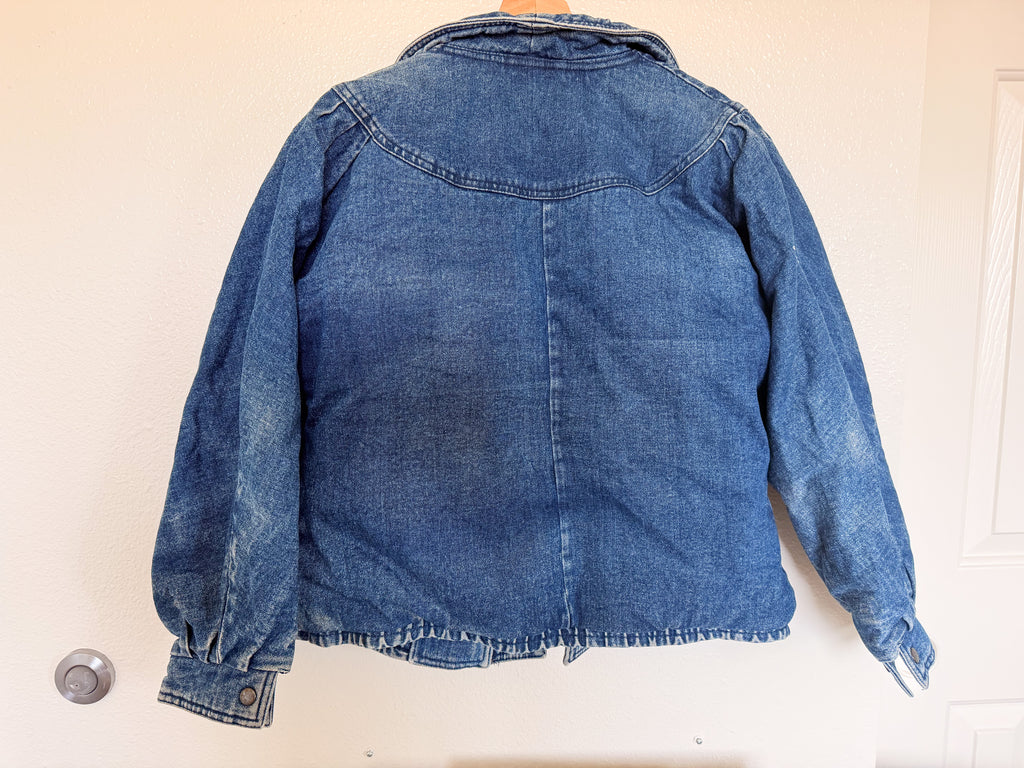 Vintage Insulated Denim Jacket - Size L