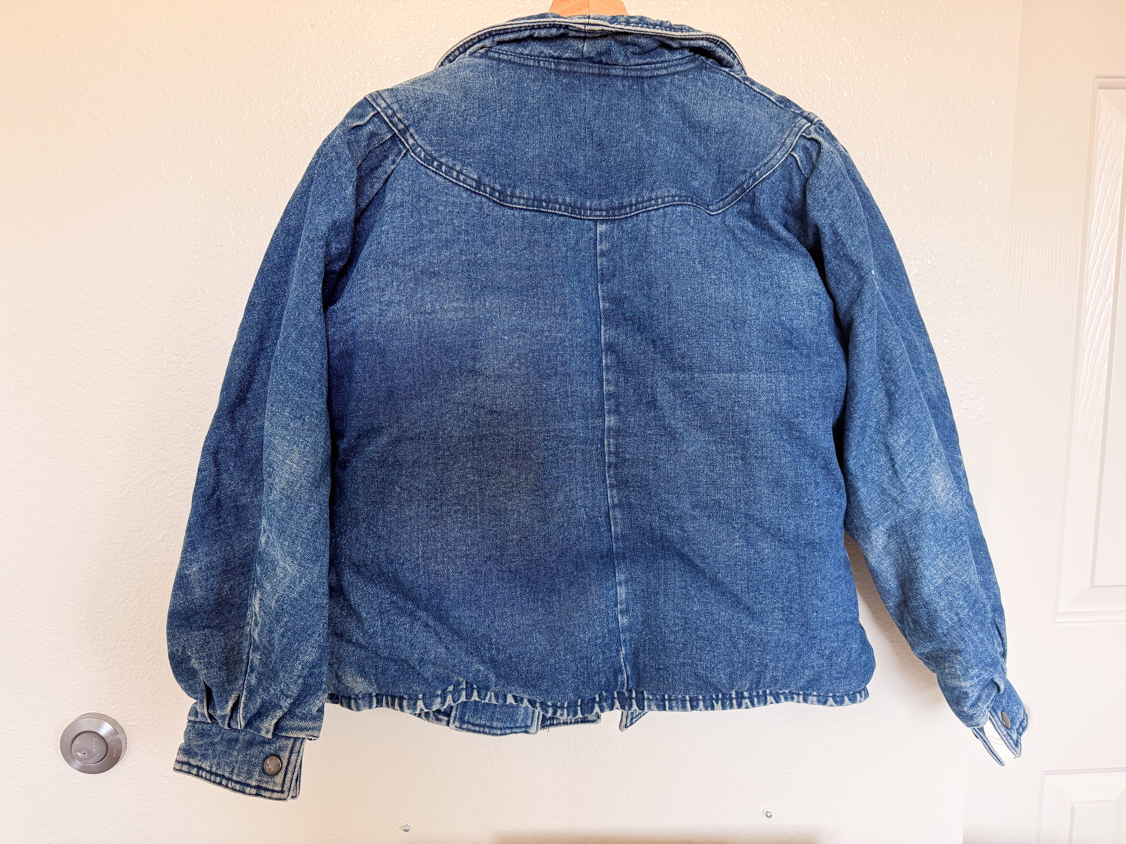 Vintage Insulated Denim Jacket - Size L