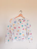 90s Crewneck Button Up - Size M