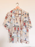 Vintage Coastal Button Up - Size 8