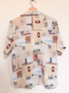 Vintage Coastal Button Up - Size 8