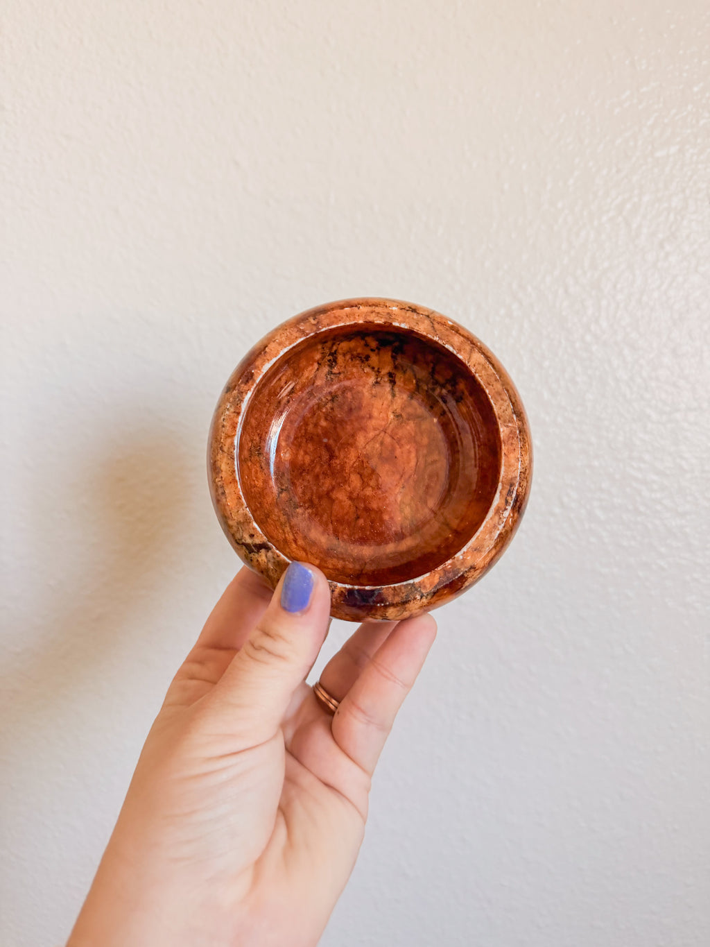 Brown Marbled Stone Dish
