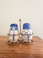 Blue and White Floral Shakers