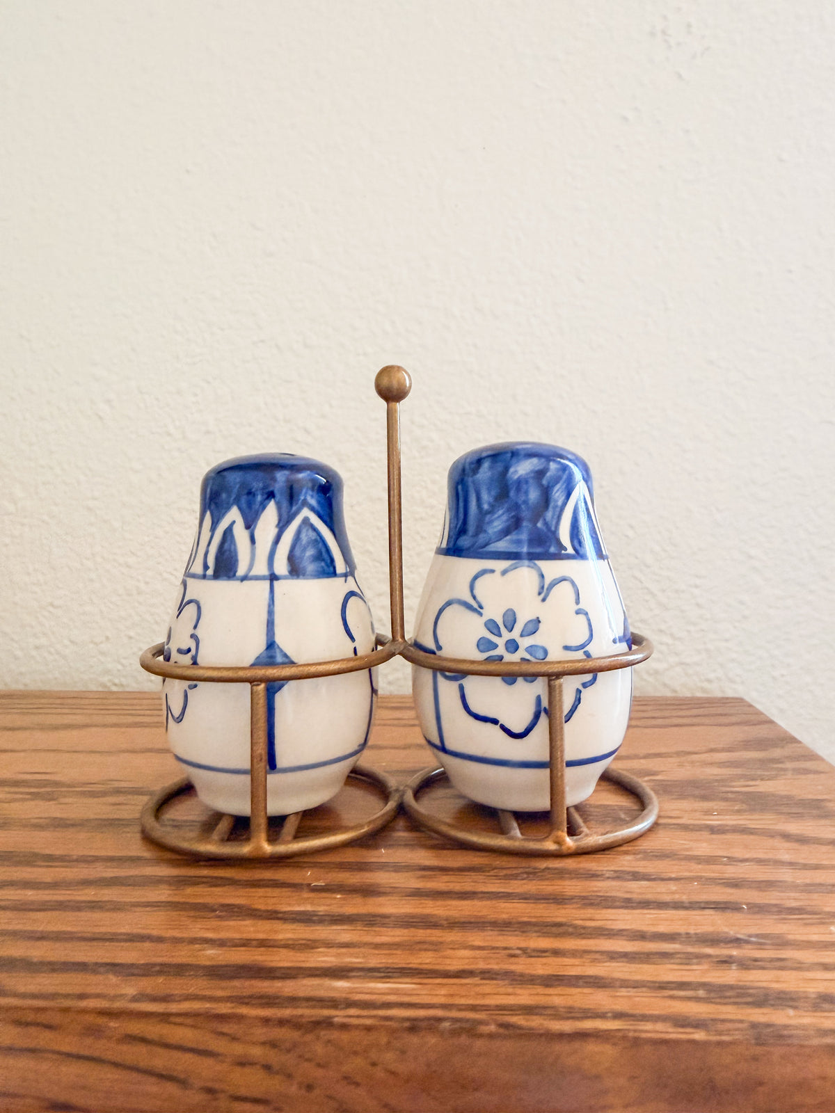 Blue and White Floral Shakers