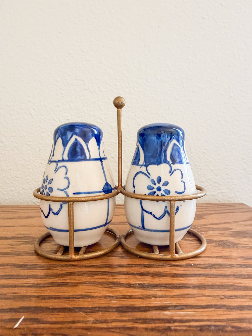 Blue and White Floral Shakers