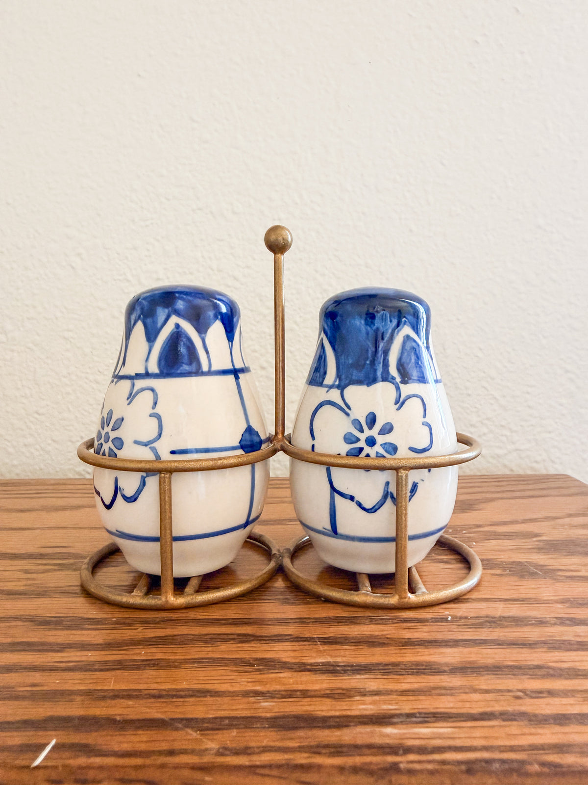 Blue and White Floral Shakers