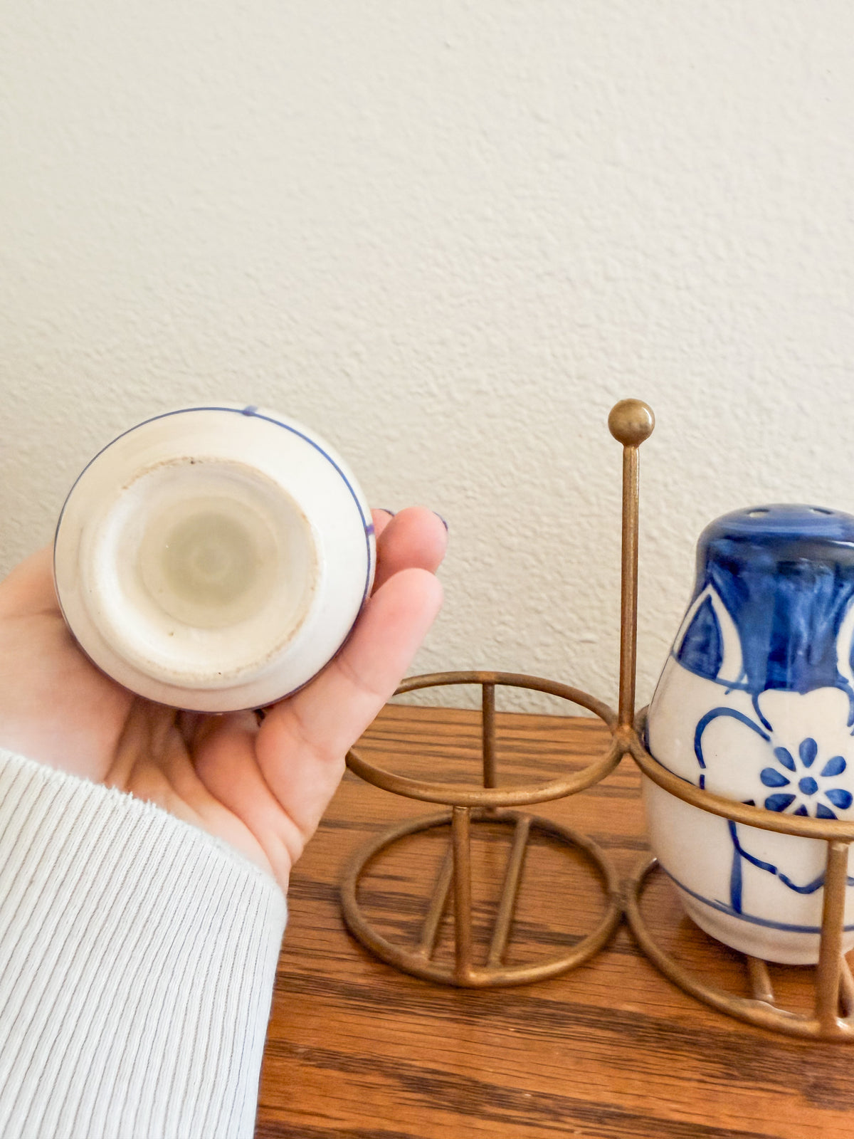 Blue and White Floral Shakers