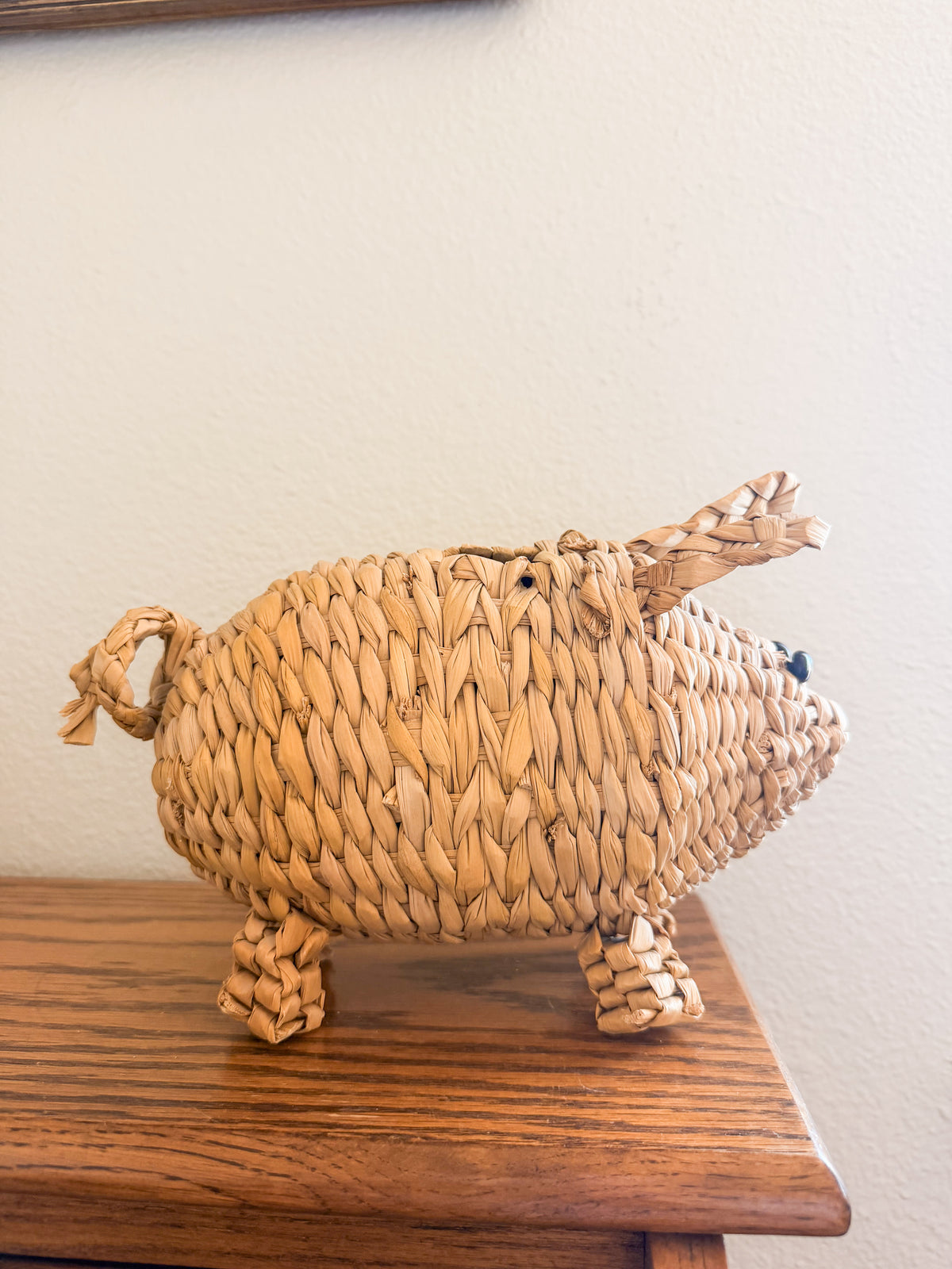 Wicker Piggy Bank