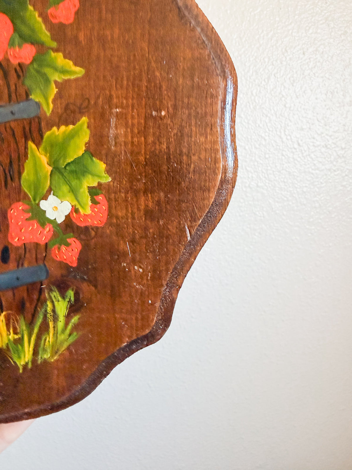 Wooden Strawberry Plaque