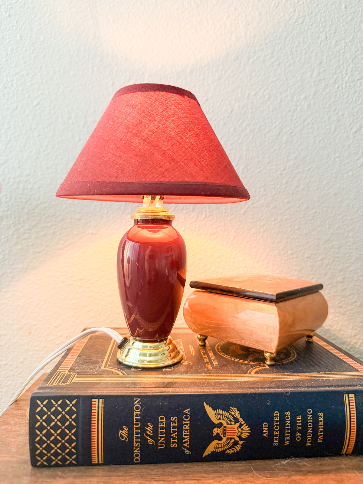 Miniature Burgundy Lamp
