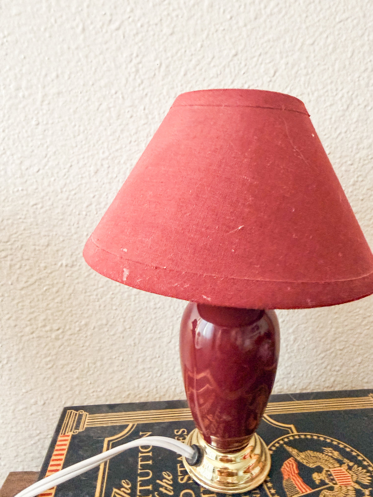 Miniature Burgundy Lamp