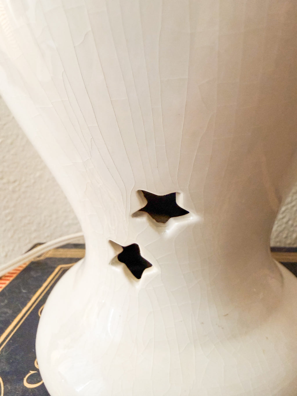 Star Cutout Ceramic Lamp