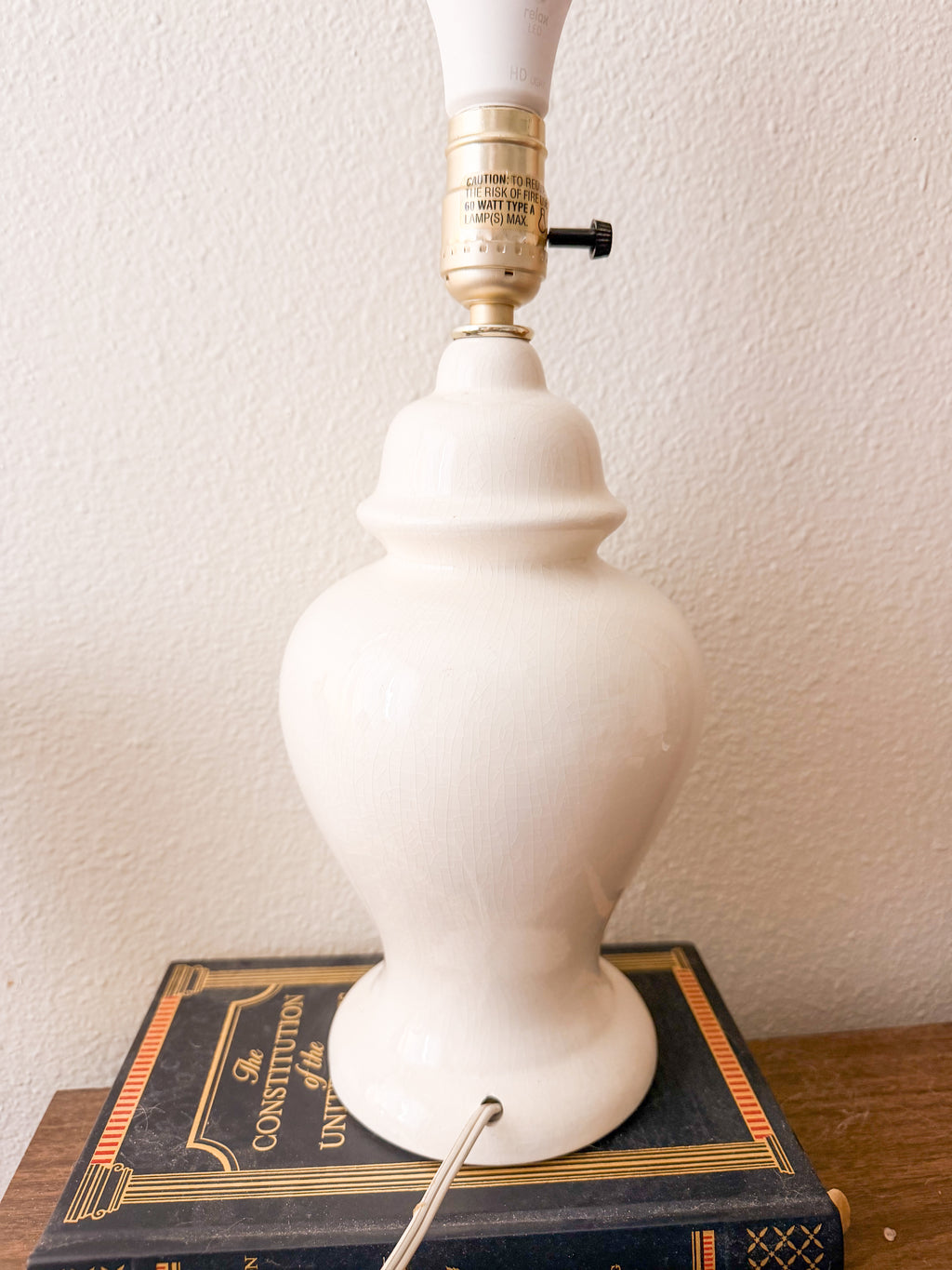Star Cutout Ceramic Lamp
