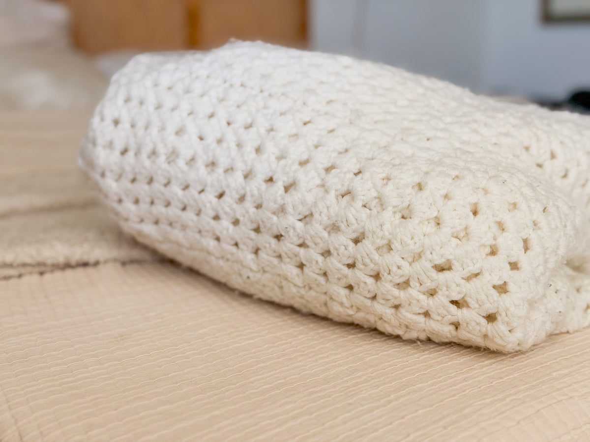 White Vintage Afghan