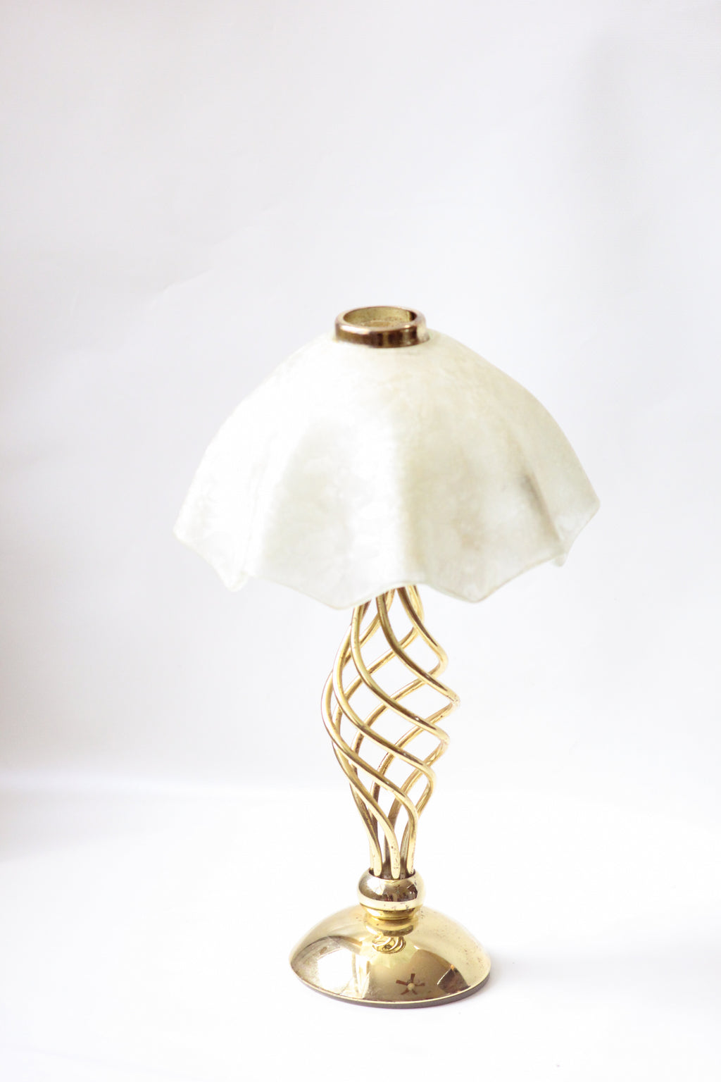 Brass and Capiz Tea Candle Lamp