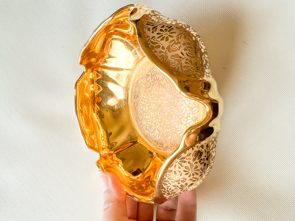 Gold Painted Porcelain Dishes
