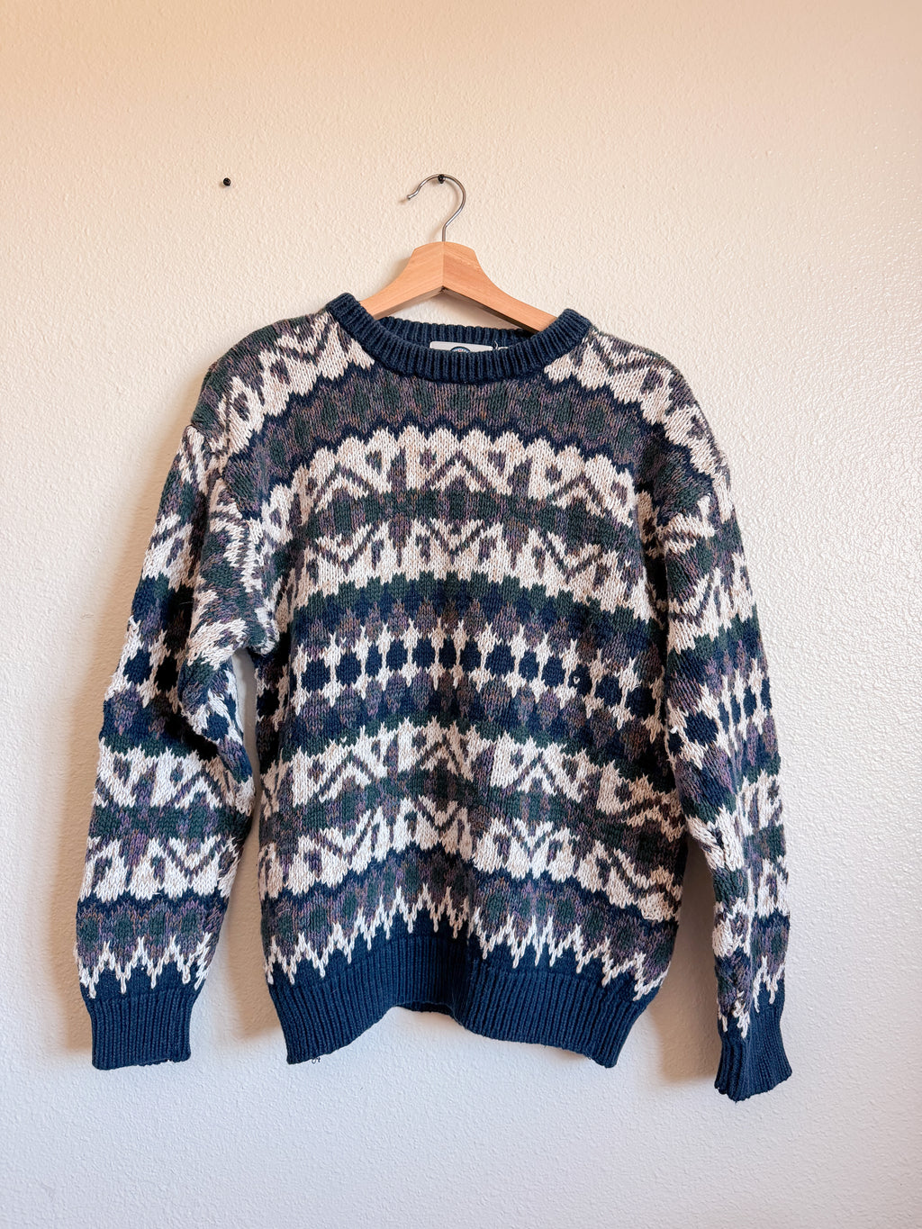 Chunky Geometric Sweater - Size M