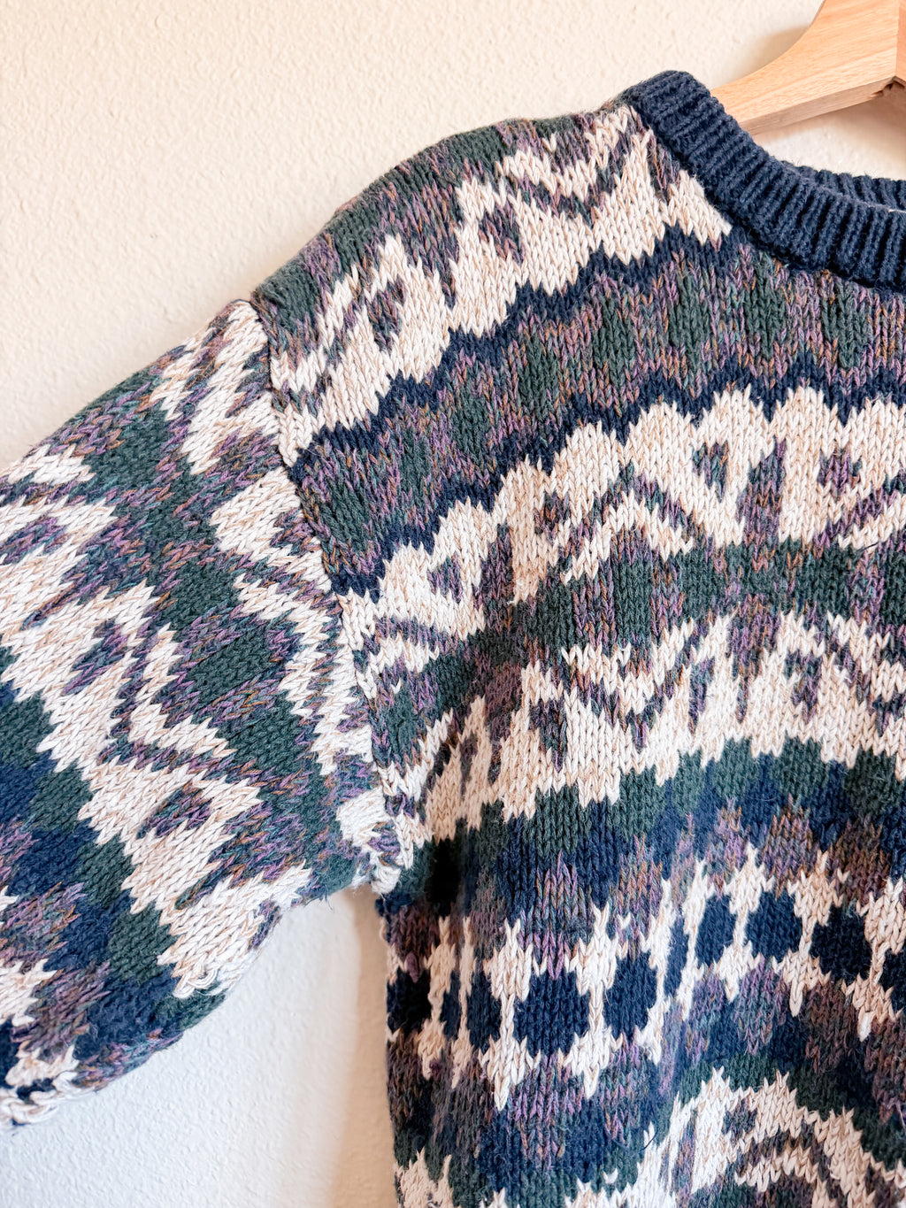 Chunky Geometric Sweater - Size M