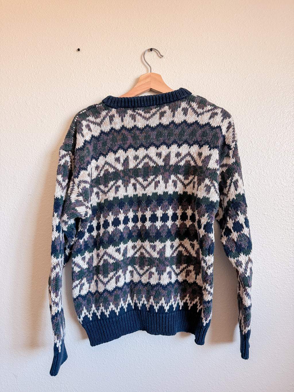Chunky Geometric Sweater - Size M